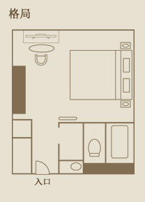 Executive deluxe double room layout