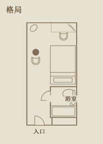 Executive semi-double room layout