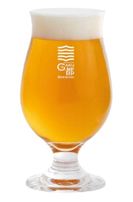 岳都LAGER　日本で一番なじみのあるビールタイプ。スッキリしたのど越しとモルトの豊かな風味と味わいを楽しめる。￥1,000（300ml）