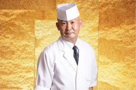 オオニベの解体ショー 特製胡麻醤油の 出汁茶漬け　by 日本料理 金井料理長