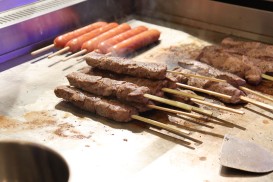 焼きたて牛串＆ウインナー