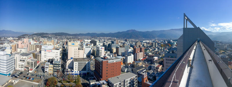 ＼ 松本市街地最高地点 地上60ｍ 360°の大パノラマ ／　※天候により中止する場合がございます。
