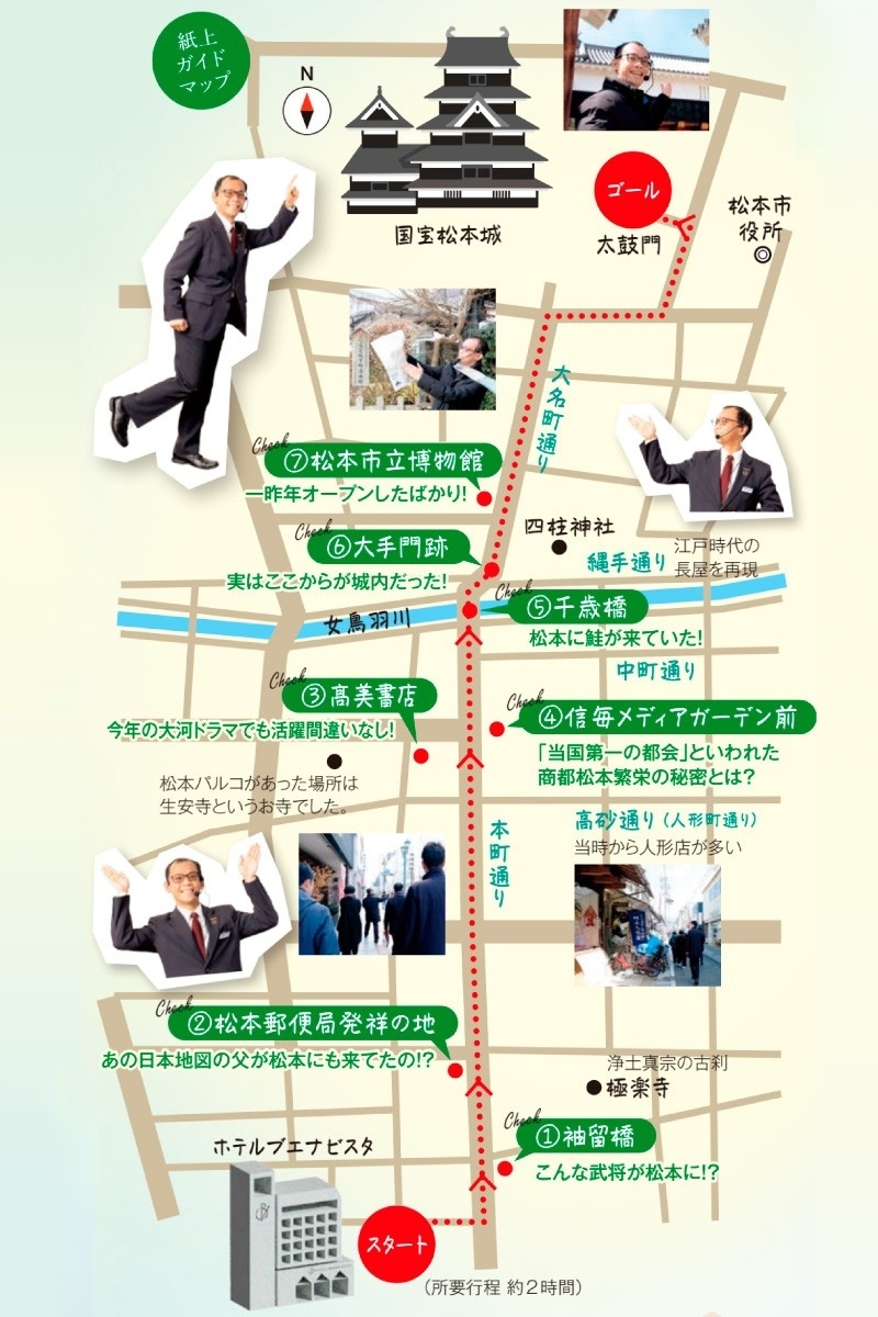 こんなルートをまち歩きとともに巡ります