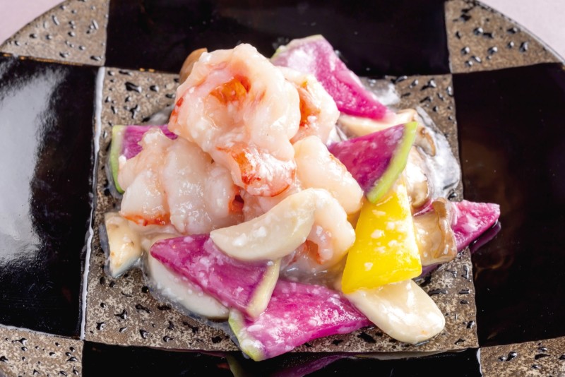 ④大海老の塩麴炒め　￥2,000