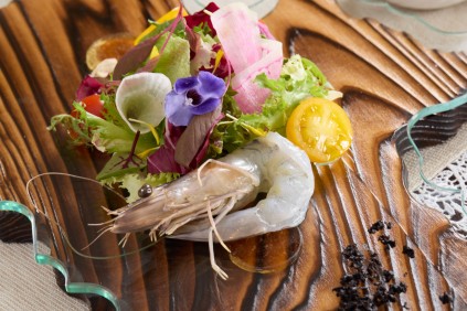 天使海老とジャルダン・ドゥ・ソルプレーサ