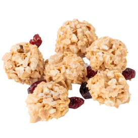 ホテルブエナビスタ ロッシェブラン…ホワイトチョコレートと胡桃の⾵味が織りなす軽やかな⾷感を クランベリーの爽やかな酸味とともにお愉しみいただけます。