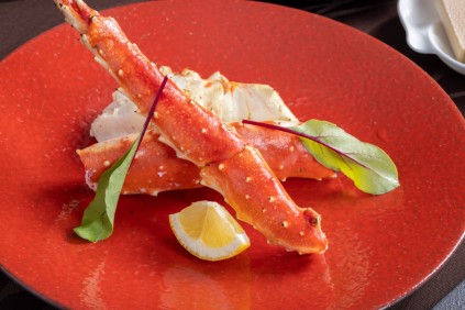 タラバガニ　シトロンを添えて