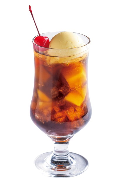 ④フローズンマンゴー×コークフルーティーフロート　￥1,500