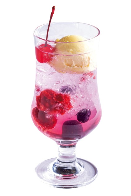 ⑤フローズンミックスベリー×ジンジャーフルーティーフロート　￥1,500