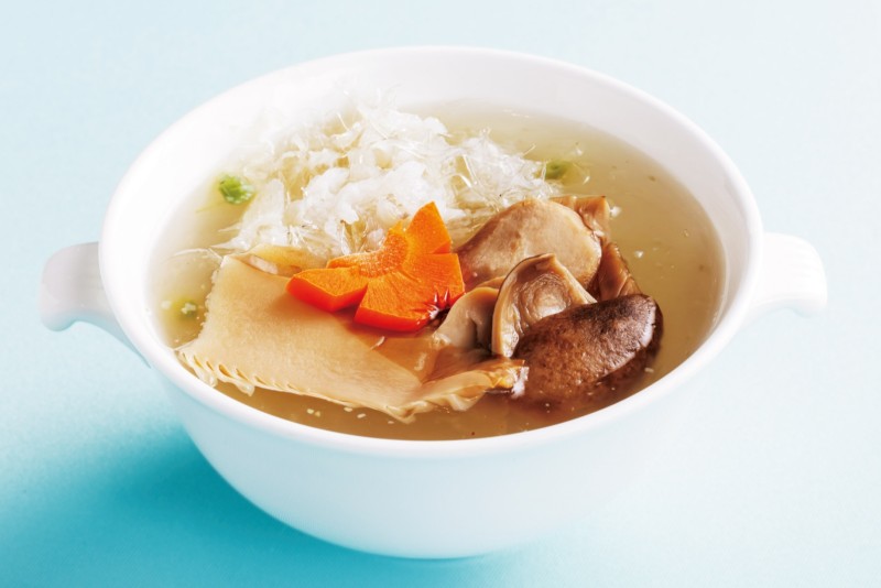 ④山葵風味のフカヒレスープ　￥1,000