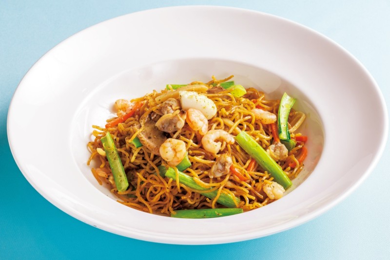 ③バジル香る海鮮入り炒め焼きそば　￥1,600