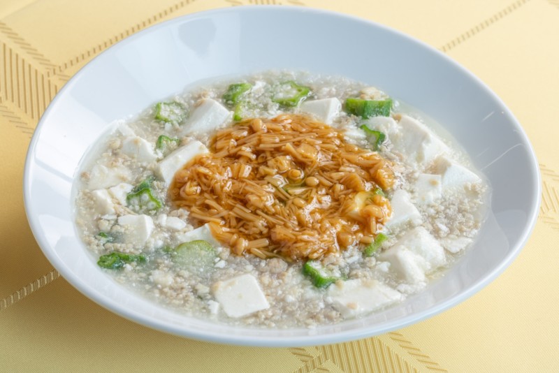 ④なめ茸入り塩麻婆豆腐　￥1,800