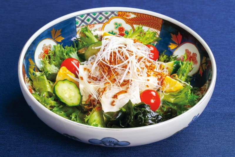 ⑤伍郎の豆腐のサラダ \780