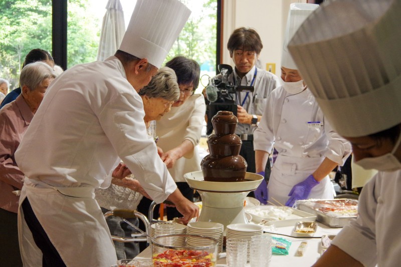 大人気のチョコレートファウンテン