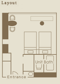 Premiere Deluxe twin rooms layout