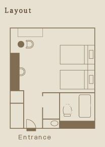 Deluxe twin rooms layout