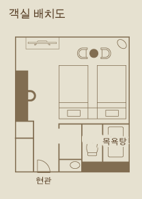 Deluxe twin rooms layout