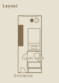 Standard semi-double rooms layout